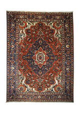 A17302 Persian Rug Bakhtiari Handmade Area Tribal 9'5'' x 13'0'' -9x13- Red Blue Floral Design