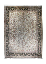 A17601 Oriental Rug Pakistani Handmade Area Traditional 10'1'' x 13'11'' -10x14- Whites Beige Black Kashan Floral Design