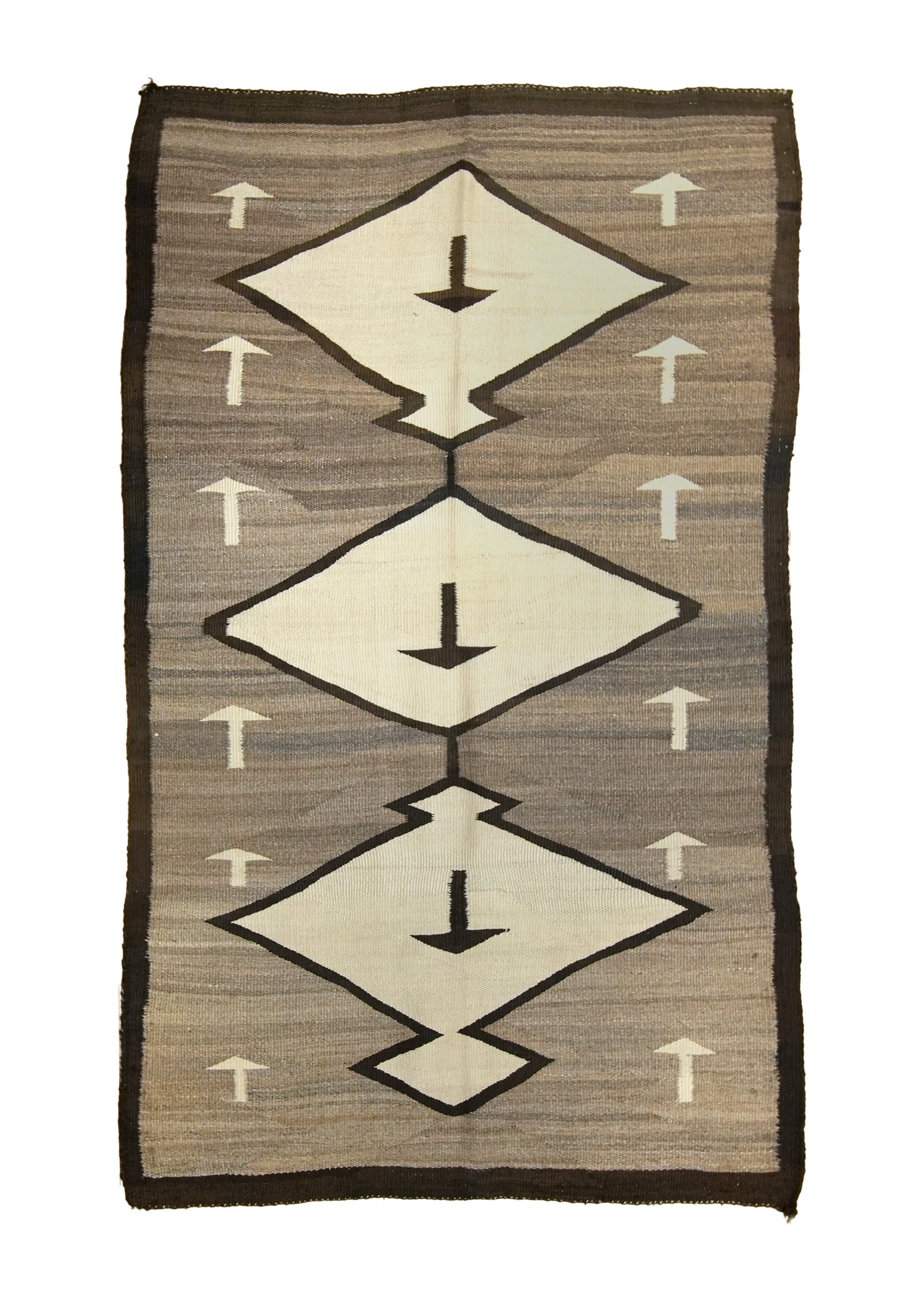 Native American Rug Navajo Handmade Area Tribal Antique 3'5