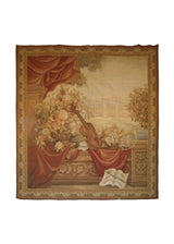 A18211 Oriental Rug Chinese Handmade Area Traditional 5'7'' x 6'6'' -6x7- Whites Beige Yellow Gold Red Tapestry Design