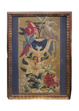 A18222 European Rug Handmade Area Traditional Antique 1'9'' x 3'3'' -2x3- Yellow Gold Blue Red Tapestry Pictorial France Animals Design