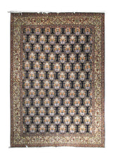 A18235 Persian Rug Bijar Handmade Area Traditional 6'7'' x 9'3'' -7x9- Blue Whites Beige Red Floral Design