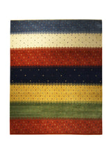 A18537 Oriental Rug Indian Handmade Area Transitional Tribal 7'12'' x 10'0'' -8x10- Multi-color Red Gabbeh Design