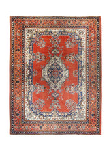 A18717 Persian Rug Tabriz Handmade Area Traditional 11'0'' x 14'4'' -11x14- Red Floral Design