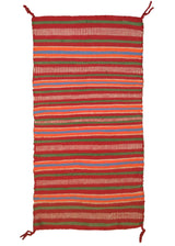 A20061 Oriental Rug Moroccan Handmade Area Tribal 0'11'' x 1'10'' -1x2- Red Green Multi-color Kilim Geometric Design