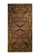 A20067 Oriental Rug Indian Handmade Runner Traditional 3'2'' x 6'2'' -3x6- Red Black Tea Washed Floral Jaipur Design