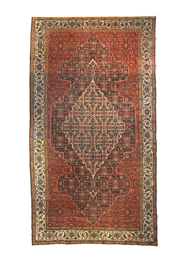 A20171 Persian Rug Malayer Handmade Runner Antique Tribal 6'9'' x 12'7'' -7x13- Red Herati Floral Design