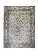A20209 Persian Rug Kashan Handmade Area Traditional 11'0'' x 14'4'' -11x14- Green Blue Floral Design