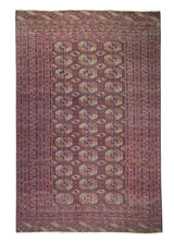 A20317 Persian Rug Turkmen Handmade Area Tribal Antique 4'8'' x 7'2'' -5x7- Red Tekke Elephant Foot Bokhara Design
