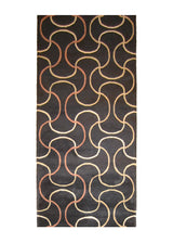 A20878 Oriental Rug Indian Handmade Runner Modern 3'2'' x 9'10'' -3x10- Black Geometric Abstract Design