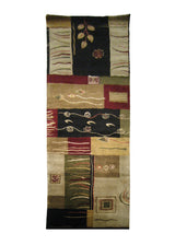 A21223 Oriental Rug Indian Handmade Runner Modern 3'0'' x 9'6'' -3x10- Multi-color Whites Beige Black Art Deco Design