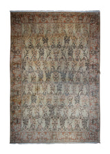 A21516 Persian Rug Tabriz Handmade Area Traditional 9'9'' x 13'9'' -10x14- Whites Beige Pink Tree of Life Design