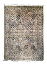 A21573 Oriental Rug Pakistani Handmade Area Traditional 8'10'' x 12'1'' -9x12- Multi-color Whites Beige Garden Design