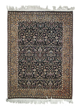 A21575 Oriental Rug Pakistani Handmade Area Traditional 4'2'' x 5'6'' -4x6- Blue Orange Floral Design