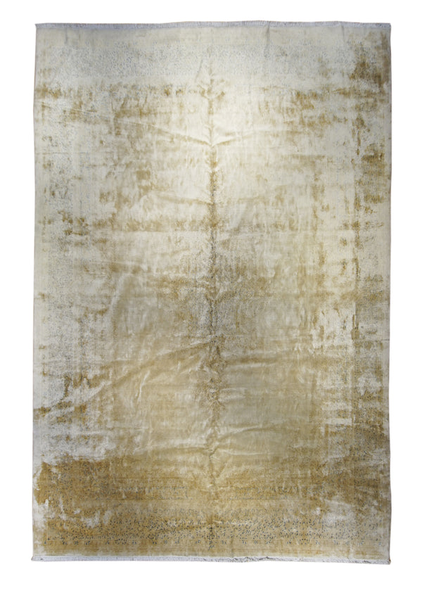 A21578 Persian Rug Kerman Handmade Area Vintage Traditional 11'7'' x 17'1'' -12x17- Whites Beige Blue Floral Design