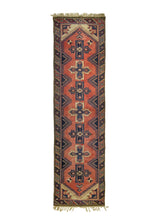 A21787 Oriental Rug Turkish Handmade Runner Tribal 2'7'' x 9'1'' -3x9- Red Blue Geometric Design.jpg