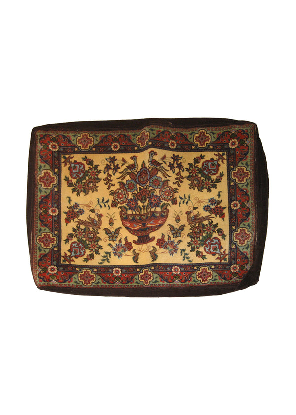 A22081 Persian Rug Kashan Handmade Pillow Traditional 2'4'' x 3'1'' -2x3- Whites Beige Green Blue Pictorial Design