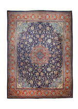A22833 Persian Rug Mahal Handmade Area Tribal Vintage 9'7'' x 12'10'' -10x13- Blue Red Floral Design