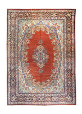 A22879 Persian Rug Mahal Handmade Area Tribal 12'5'' x 17'5'' -12x17- Red Blue Green Open Field Design