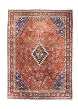 A23040 Persian Rug Meymeh Handmade Area Tribal 12'7'' x 17'7'' -13x18- Red Blue Geometric Design
