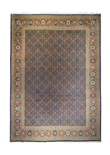 A23238 Persian Rug Tabriz Handmade Area Traditional 9'7'' x 13'4'' -10x13- Blue Orange Green Mahi Fish Design