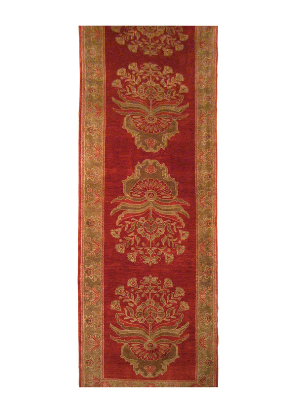 A23278 Persian Rug Bijar Handmade Runner Traditional 2'10'' x 9'9'' -3x10- Red Brown Floral Design
