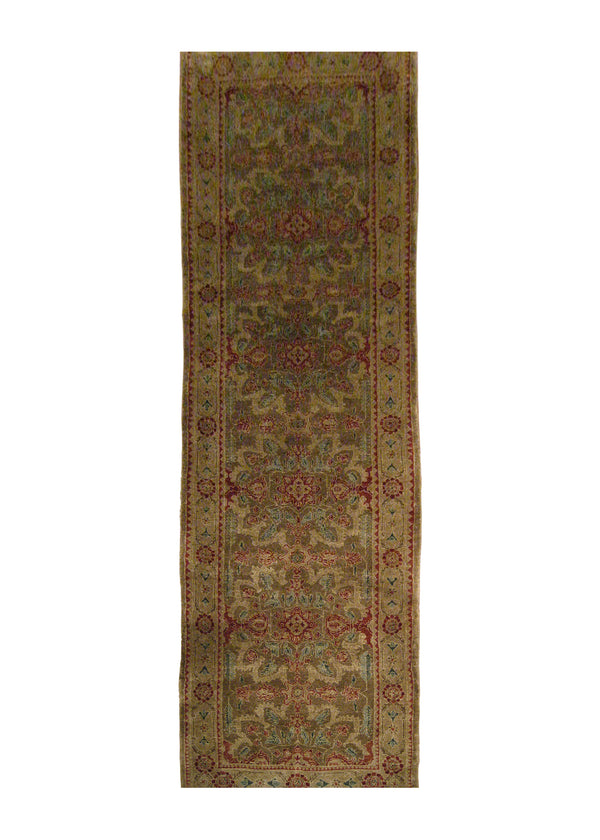 A23280 Persian Rug Bijar Handmade Runner Traditional 2'7'' x 11'0'' -3x11- Brown Red Floral Design