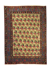 A23327 Persian Rug Azerbaijan Handmade Area Tribal 4'12'' x 6'10'' -5x7- Whites Beige Blue Pink Floral Design