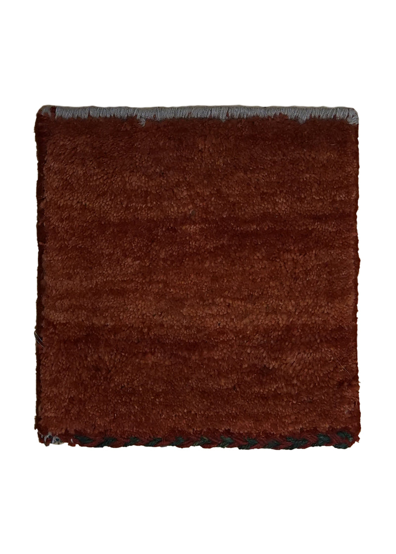 A23460 Persian Rug Gabbeh Handmade Area Tribal 0'12'' x 1'0'' -1x1- Red Open Design