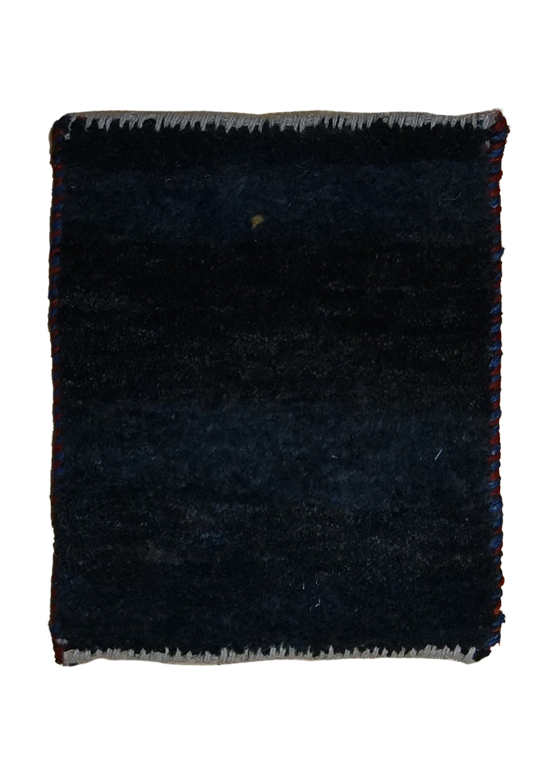 A23462 Persian Rug Gabbeh Handmade Area Tribal 1'1'' x 1'1'' -1x1- Blue Open Design