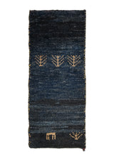 A23484 Persian Rug Gabbeh Handmade Area Tribal 1'1'' x 2'10'' -1x3- Blue Open Design