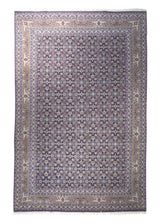 A23501 Persian Rug Tabriz Handmade Area Traditional 6'6'' x 9'6'' -7x10- Blue Red Mahi Fish Design