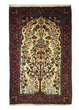 A23584 Persian Rug Bakhtiari Handmade Area Tribal 3'4'' x 5'2'' -3x5- Whites Beige Red Blue Tree of Life Animals Design
