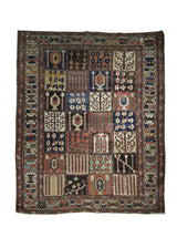 A23602 Persian Rug Bakhtiari Handmade Area Tribal Antique 4'8'' x 5'10'' -5x6- Red Blue Garden Design