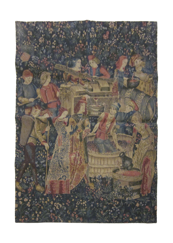A23642 Oriental Rug Machine Made Handmade Area Traditional 3'3'' x 4'2'' -3x4- Green Blue Multi-color Tapestry Pictorial Design