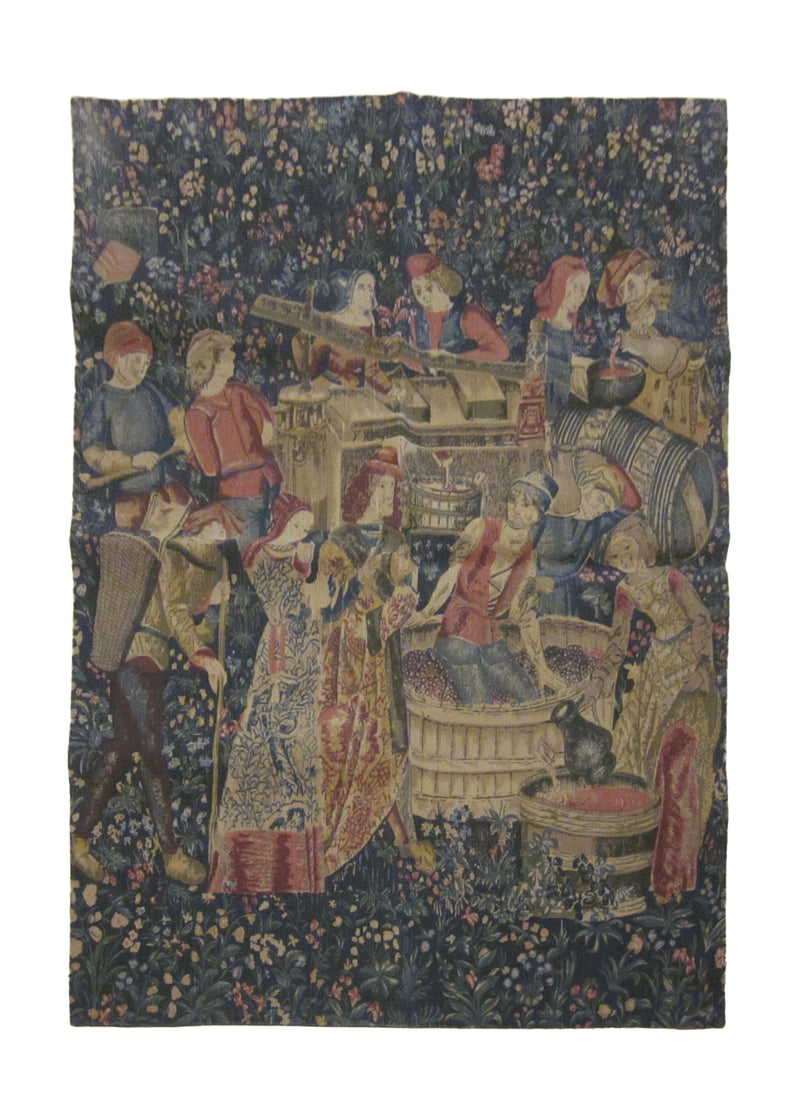 A23642 Oriental Rug Machine Made Handmade Area Traditional 3'3'' x 4'2'' -3x4- Green Blue Multi-color Tapestry Pictorial Design