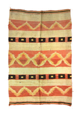 A23726 Native American Rug Navajo Handmade Area Tribal Antique 3'3'' x 4'10'' -3x5- Whites Beige Red Geometric Design.jpg