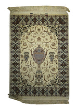 A23987 Persian Rug Isfahan Handmade Area Traditional 2'9'' x 3'10'' -3x4- Whites Beige Floral Design