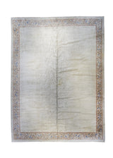 A24300 Oriental Rug Tibetan Handmade Area Traditional 11'2'' x 14'8'' -11x15- Whites Beige Plain Design
