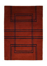 A24374 Oriental Rug Indian Handmade Area Transitional 2'0'' x 3'0'' -2x3- Red Black Tea Washed Plain Design