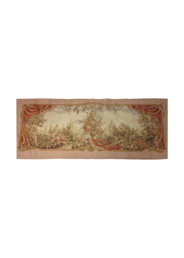 A24554 Oriental Rug Chinese Handmade Area Traditional 6'2'' x 8'11'' -6x9- Pink Tapestry Design