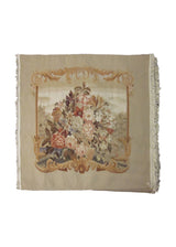 A24580 Oriental Rug Chinese Handmade Area Traditional 2'3'' x 2'3'' -2x2- Whites Beige Tapestry Design