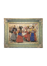 A24596 Persian Rug Tabriz Handmade Area Traditional 2'4'' x 3'4'' -2x3- Multi-color Whites Beige Red Pictorial Design