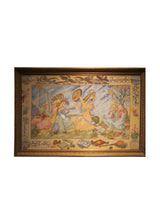 A24600 Persian Rug Tabriz Handmade Area Traditional 3'3'' x 5'3'' -3x5- Blue Whites Beige Purple Pictorial Design