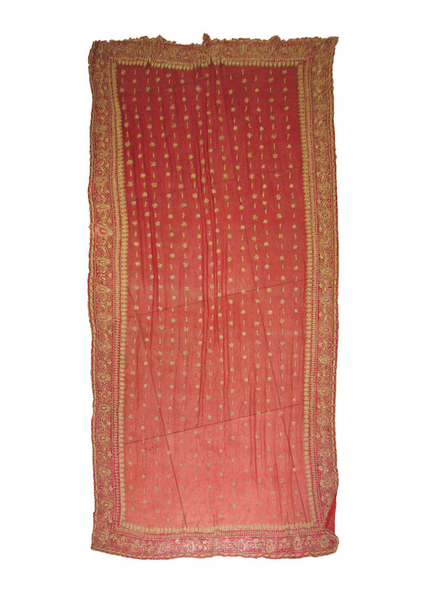 A24682 Persian Rug Handmade Area Traditional 3'3'' x 6'8'' -3x7- Red Tapestry Floral Throw Design