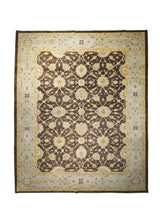 A24727 Oriental Rug Pakistani Handmade Area Transitional 7'12'' x 9'8'' -8x10- Brown Blue Antique Washed Oushak Floral Design