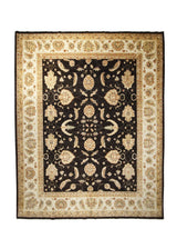 A25238 Oriental Rug Pakistani Handmade Area Transitional 8'2'' x 10'8'' -8x11- Brown Whites Beige Antique Washed Oushak Floral Design