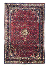 A25306 Persian Rug Bijar Handmade Area Traditional 5'5'' x 8'0'' -5x8- Red Blue Geometric Design