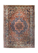 A25372 Persian Rug Bakhtiari Handmade Area Tribal 12'4'' x 16'10'' -12x17- Red Blue Geometric Design