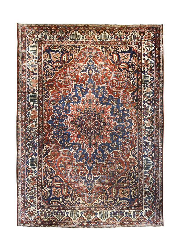 A25372 Persian Rug Bakhtiari Handmade Area Tribal 12'4'' x 16'10'' -12x17- Red Blue Geometric Design